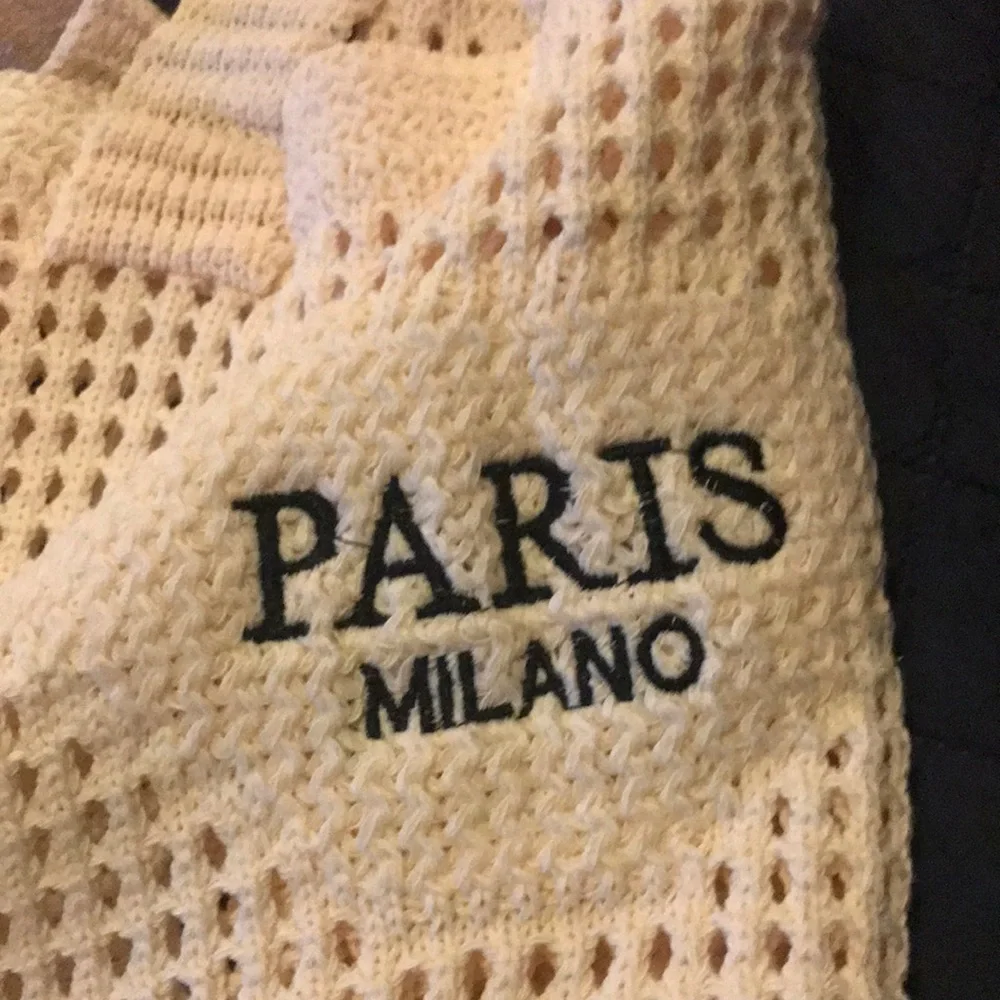 Paris Milano Cream Crochet Tote Bag NWOT - Picture 4 of 7